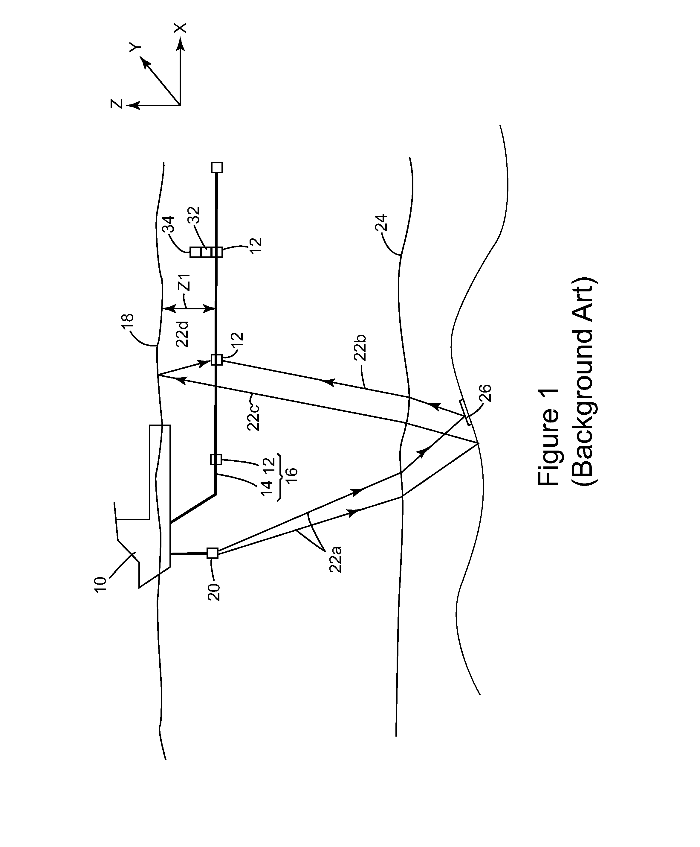 Method and device for wave fields separation in seismic data