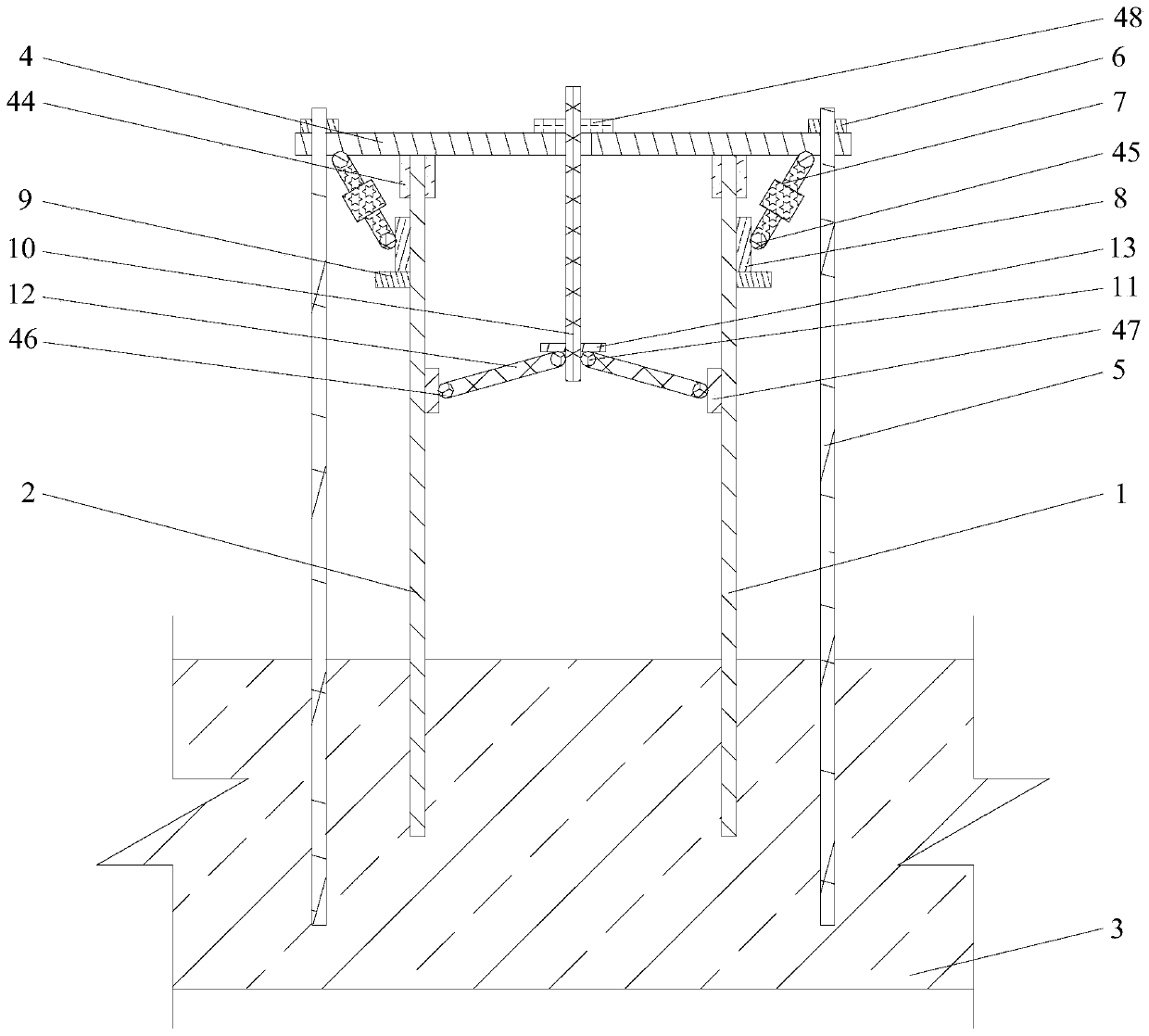 Construction method of wading open cut foundation pit combined type steel sheet pile cofferdam