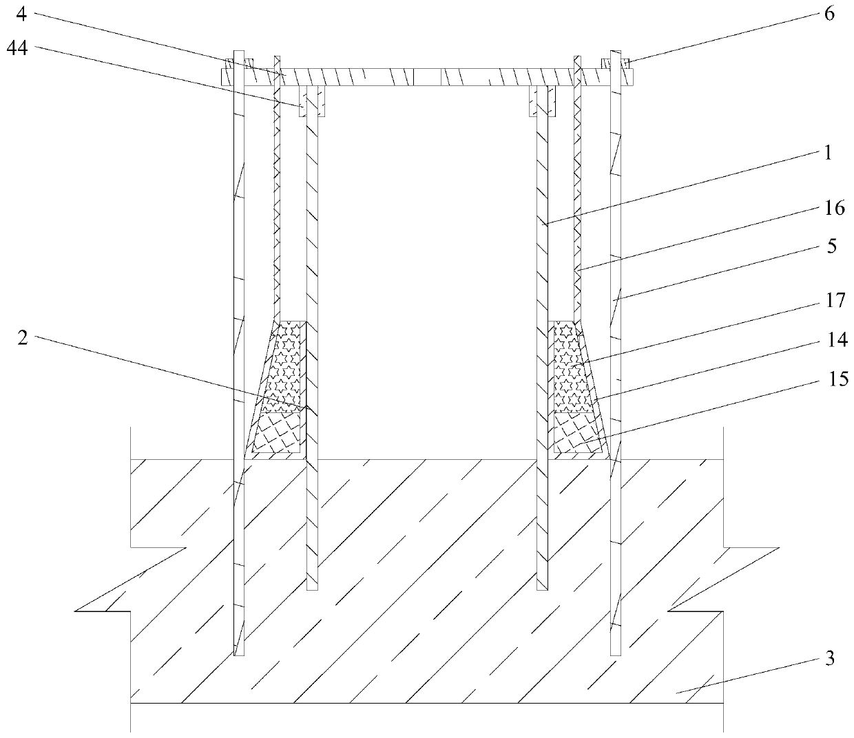 Construction method of wading open cut foundation pit combined type steel sheet pile cofferdam