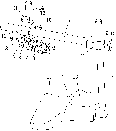 Breast cancer radiofrequency ablation fixing bracket