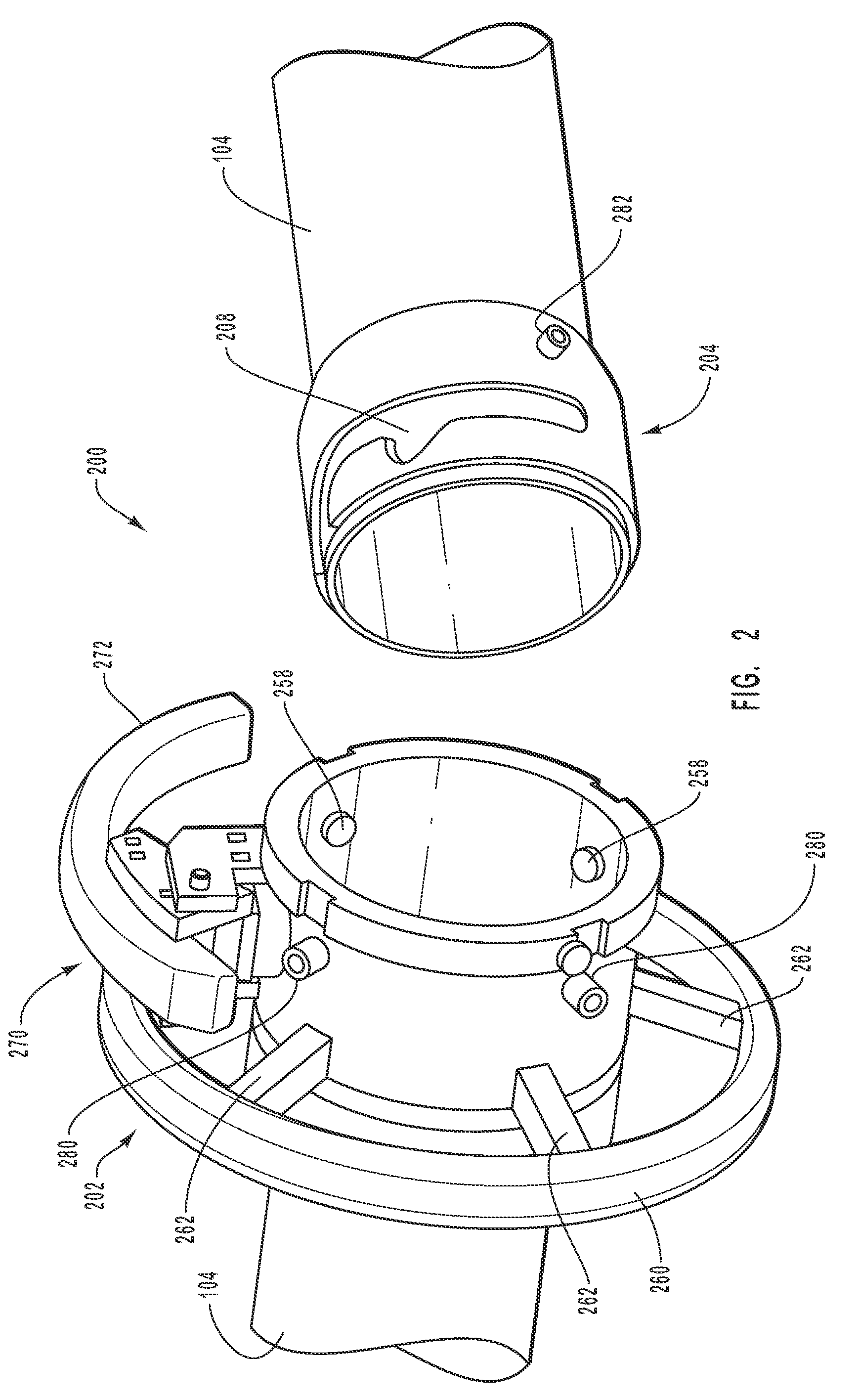 Fluid system coupling with pivoting handle actuating member