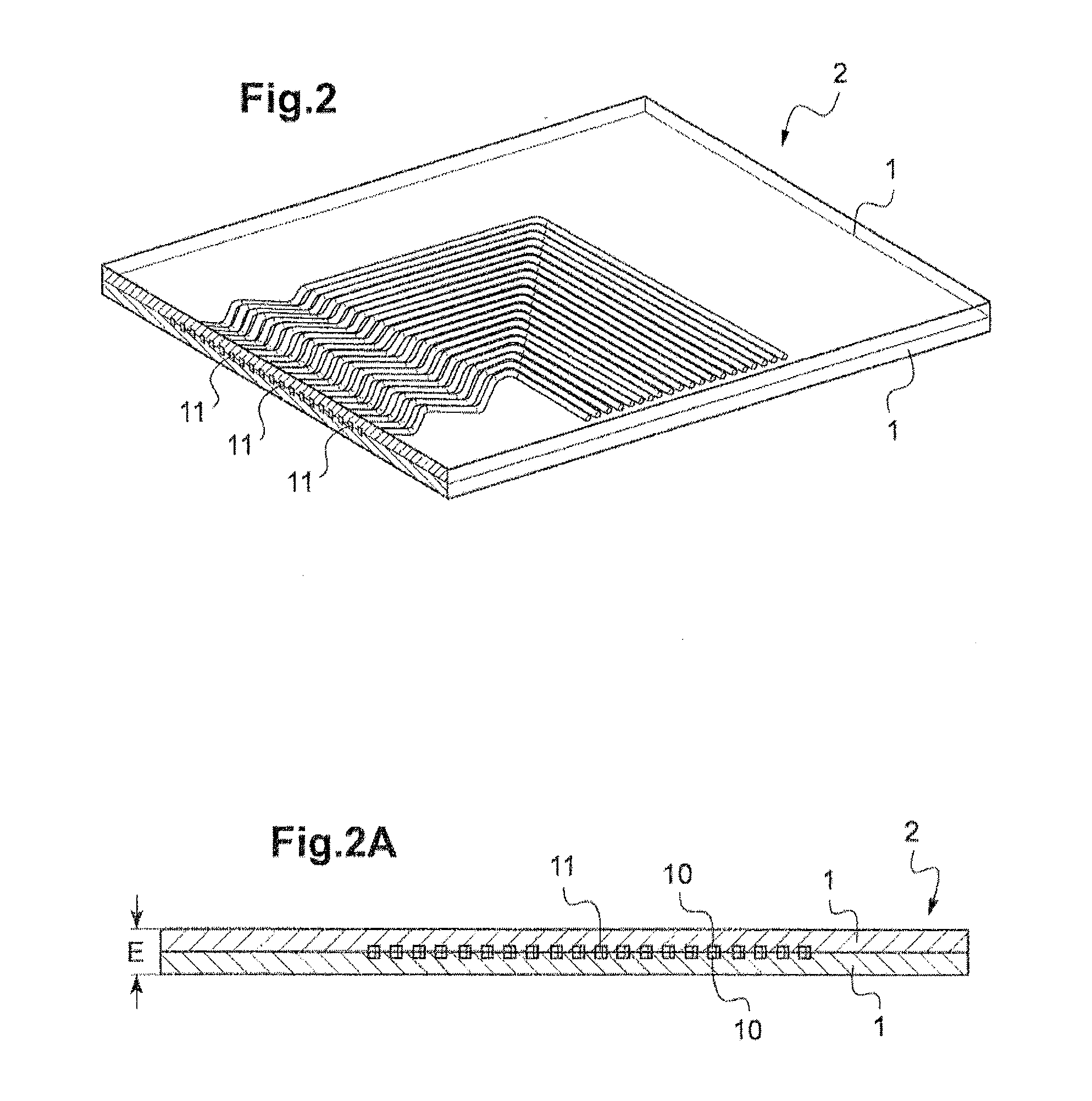 Method for producing a heat exchanger module having at least two fluid flow circuits
