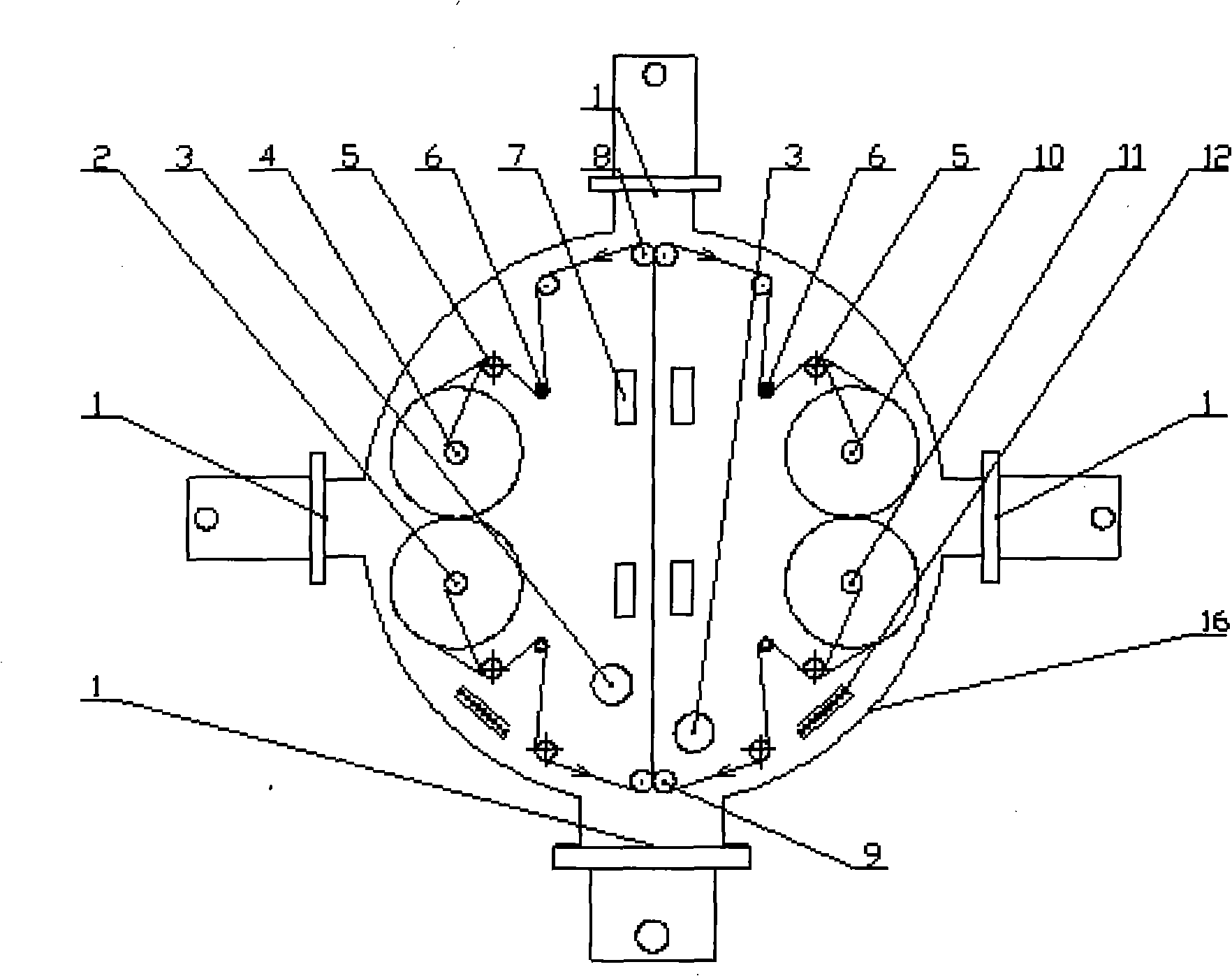 Vacuum magnetron sputtering coil film coating apparatus