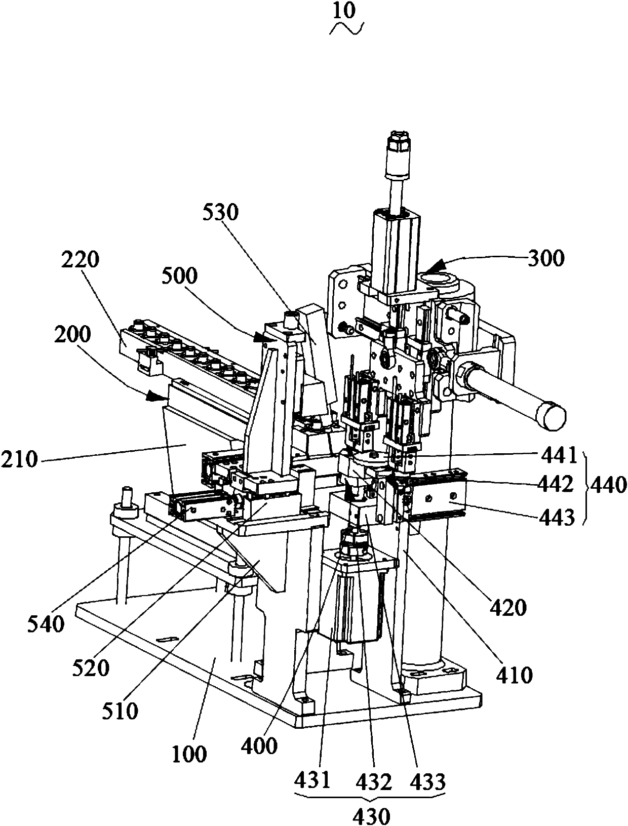 Cylindrical battery uniform glue dispensing mechanism