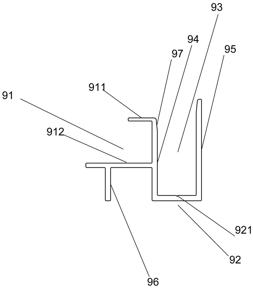 Internal corner connecting structure and mounting method