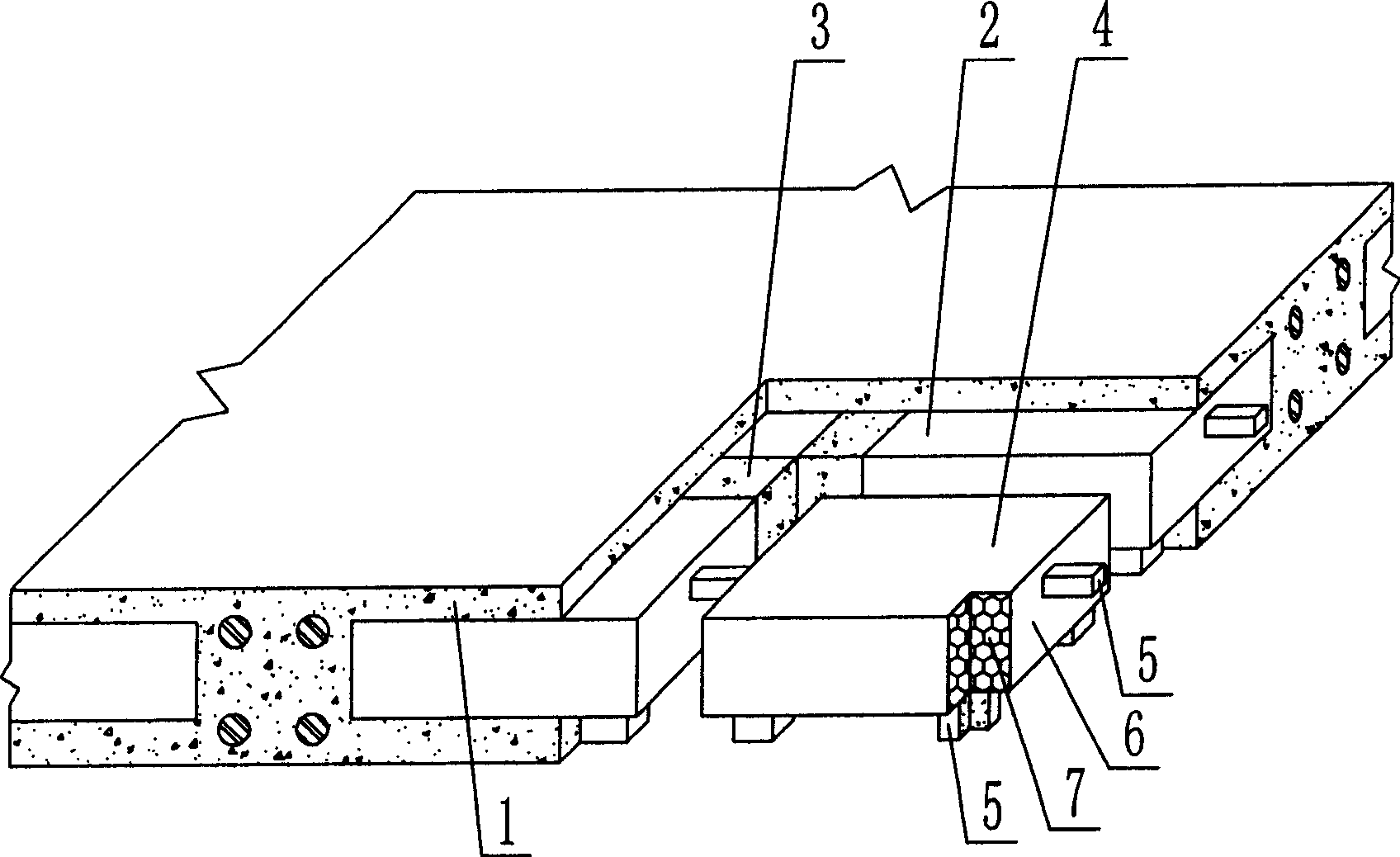 Rainforced concrete light slab