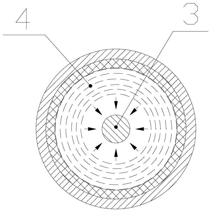 Device for compositely extruding spline shaft by means of medium-high frequency induction heating and vibrating and technology therefor