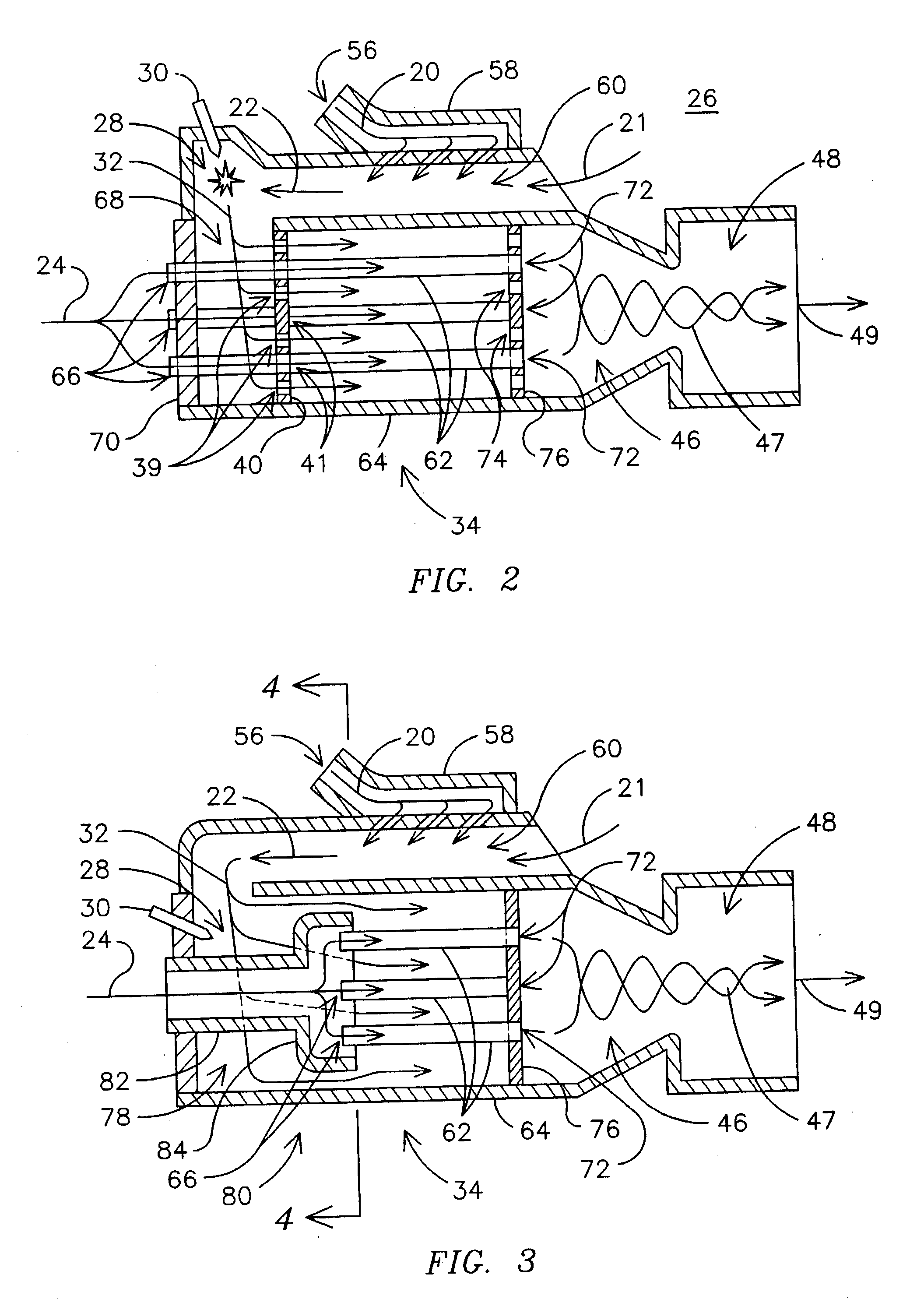 Non-catalytic combustor for reducing NOX emissions