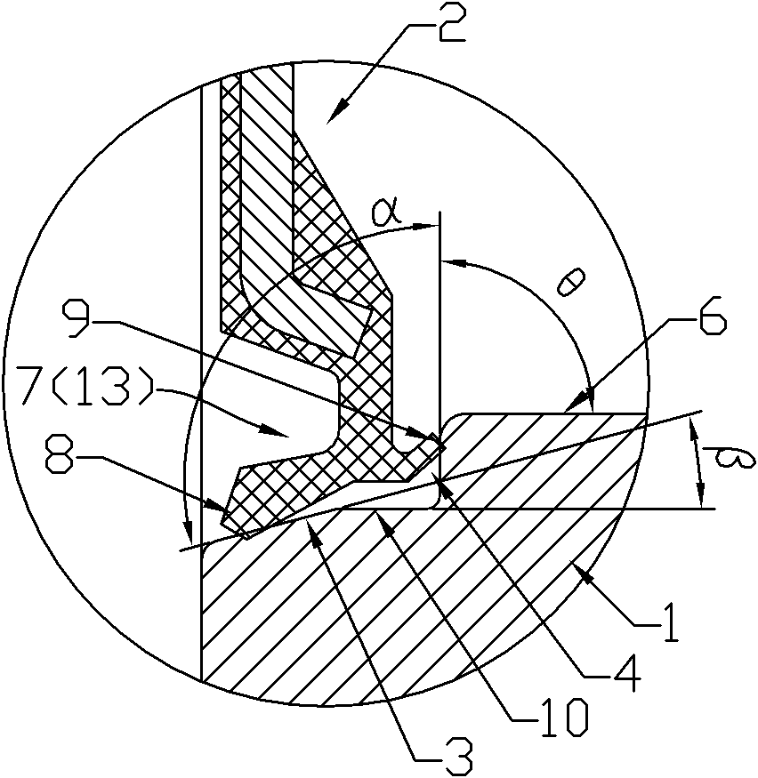 Rolling bearing inner ring and rolling bearing sealing structure