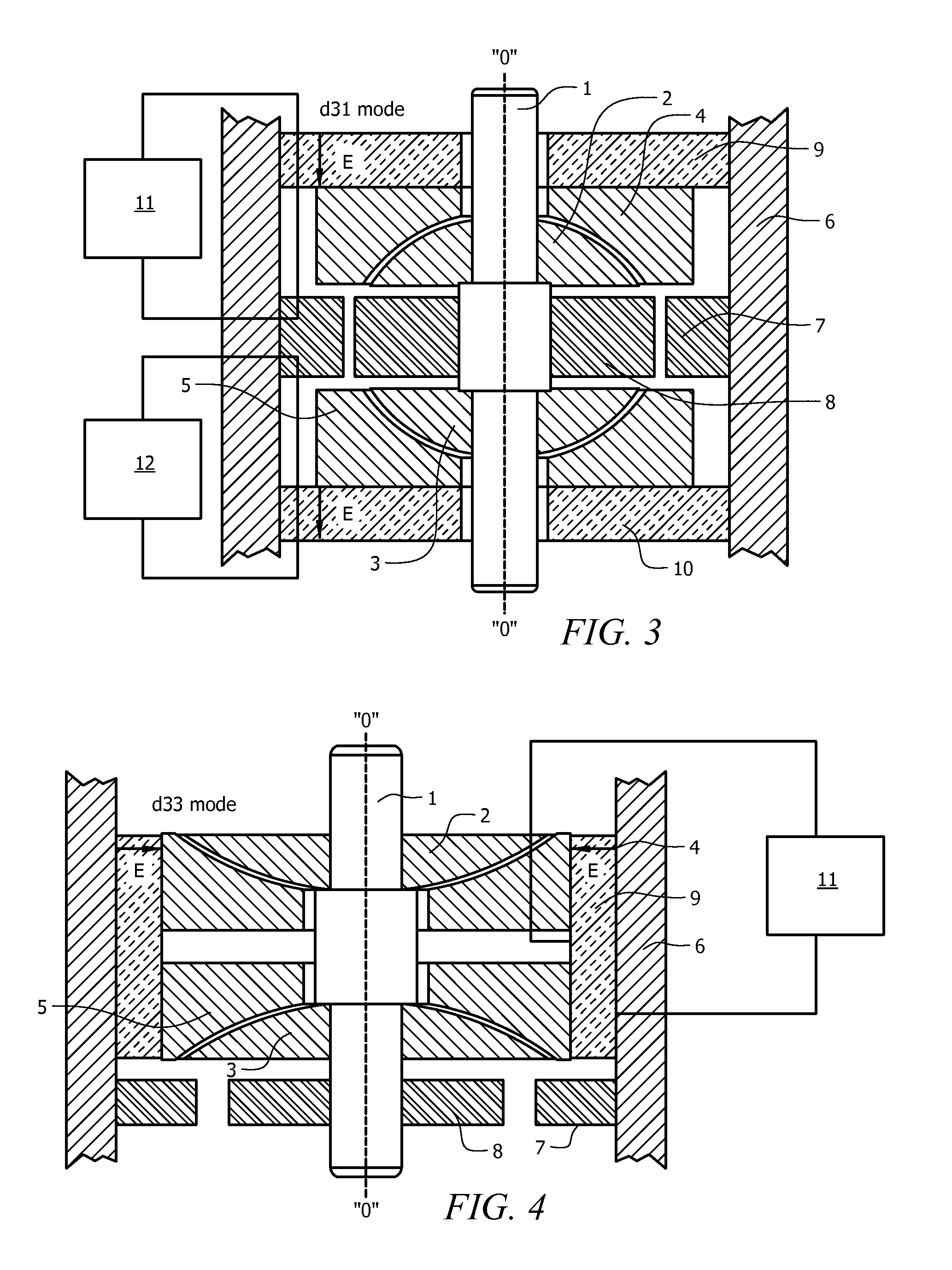 Electric motors and generators with opposing non-contact piezoelectric bearing supports