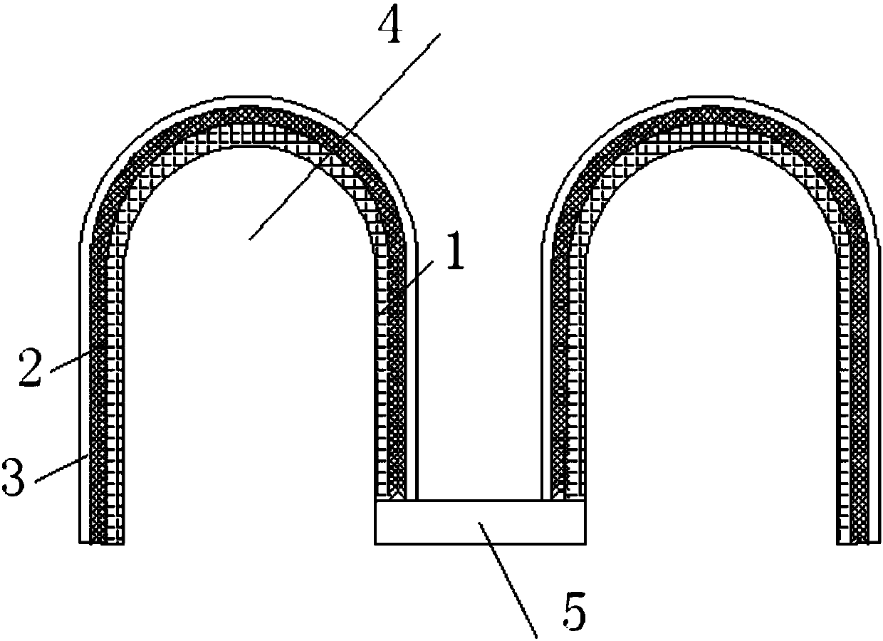 Method for making model array of three-layer circular composite film