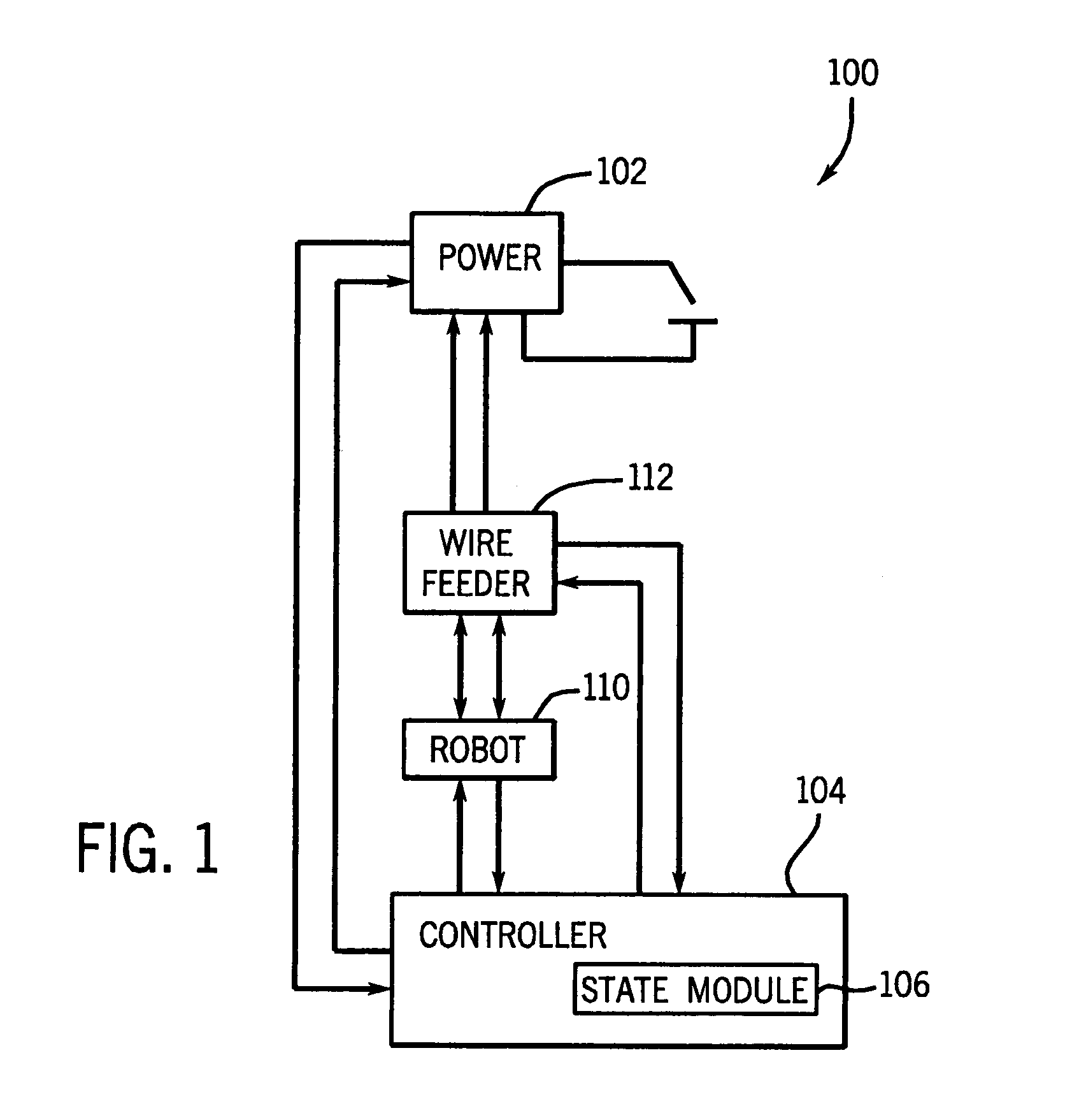 Welding-type power supply with a state-based controller