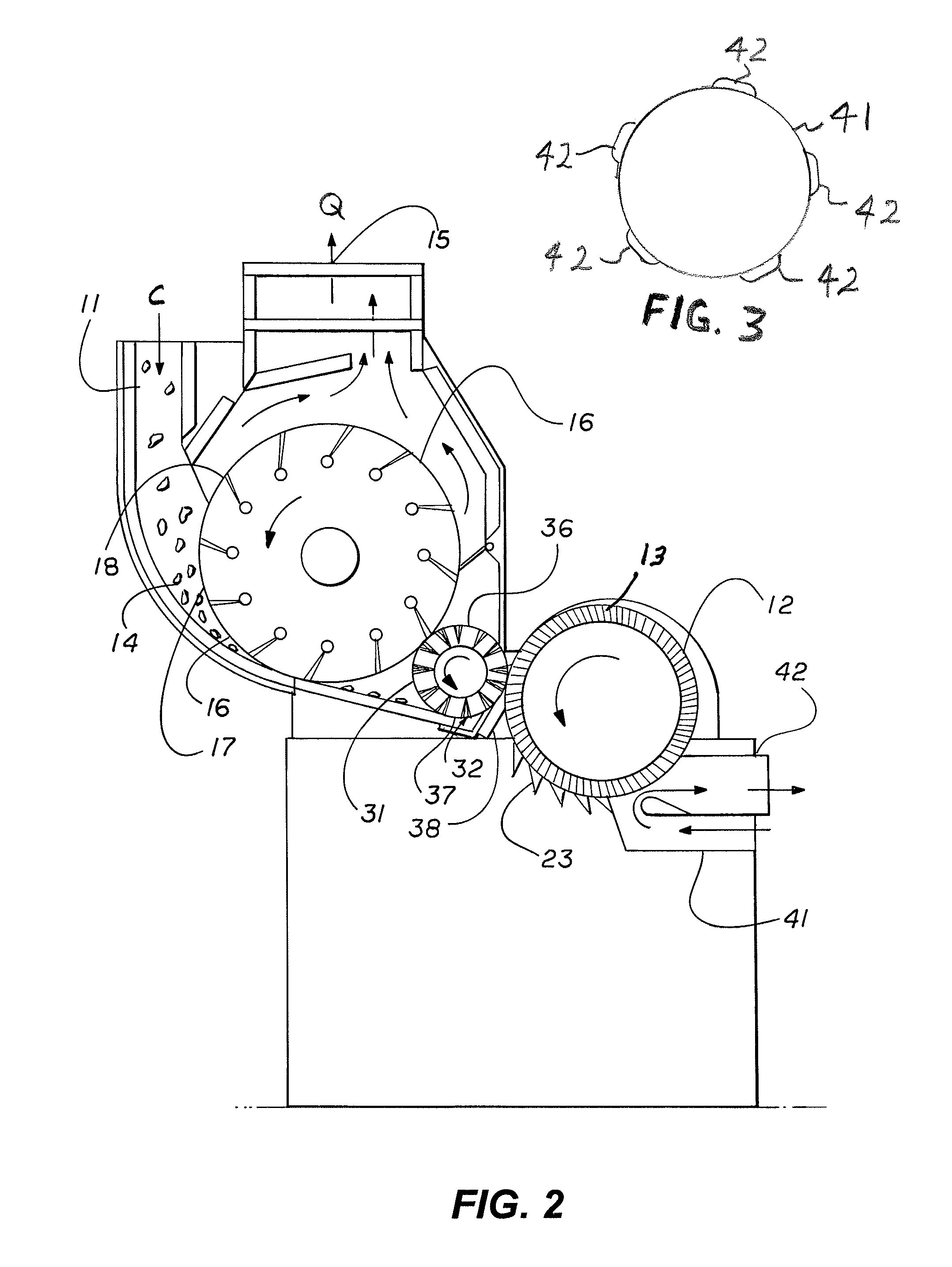 Method and apparatus for separating foreign matter from fibrous material