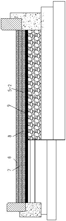 A method and structure for solving rigid-flexible overlap before road overlaying