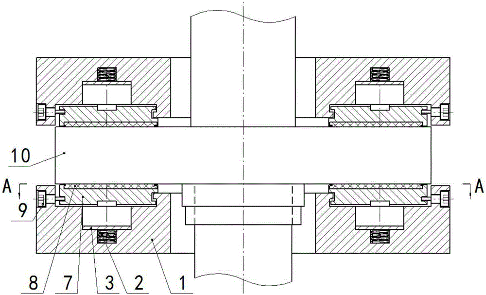 Water-lubricating bidirectional working thrust bearing device