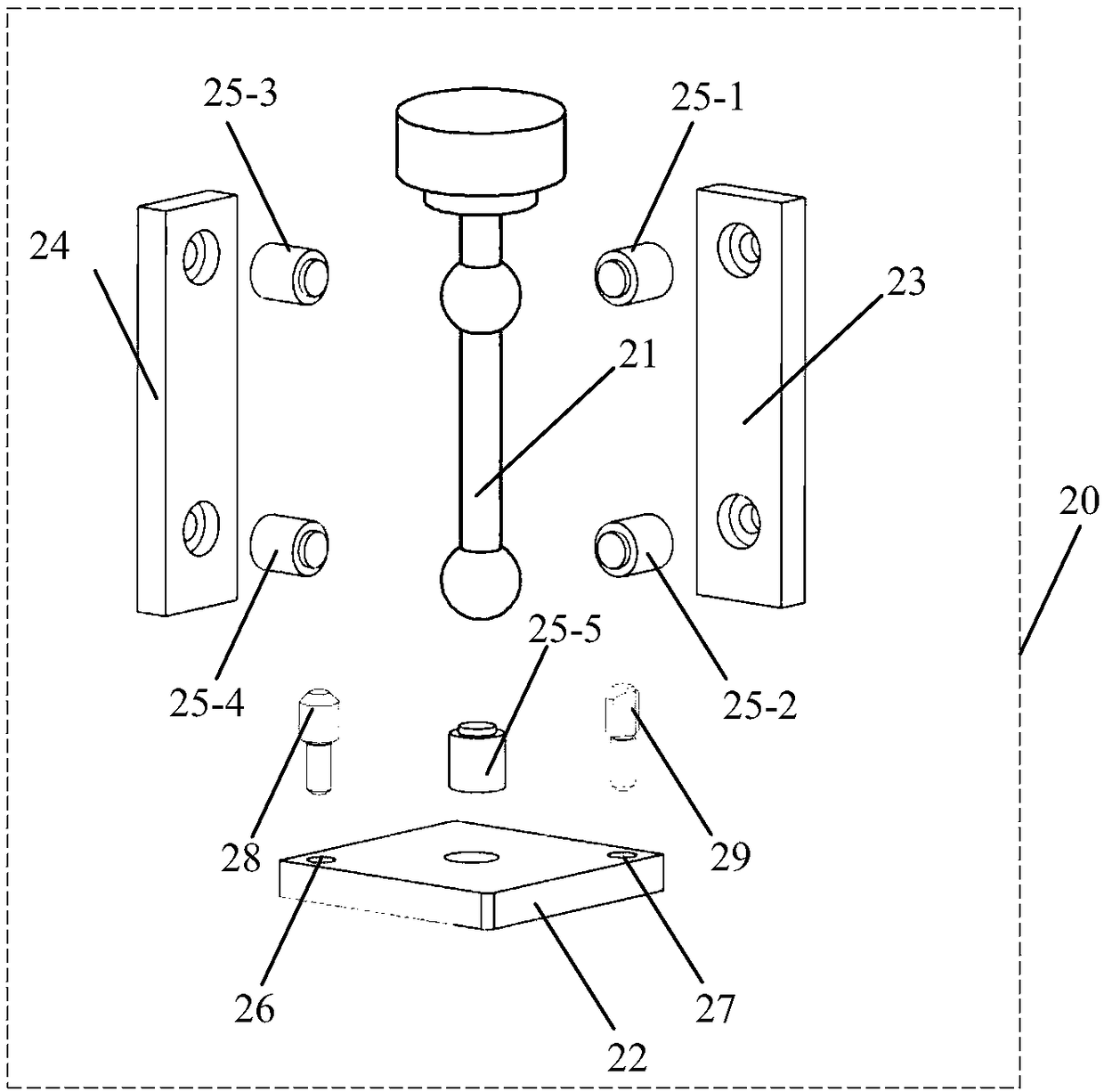 Six-degree-of-freedom parallel series polishing robot pose precision calibration device and method