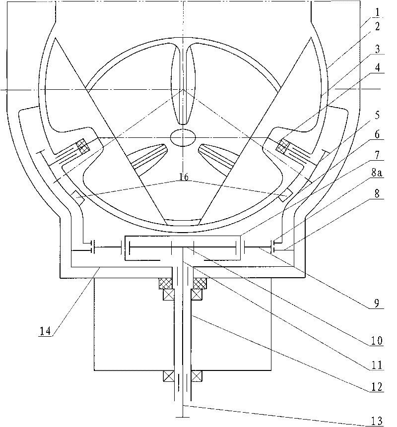 Transmission mechanism of full-automatic multi-impeller washing machine and washing machine and washing mode thereof