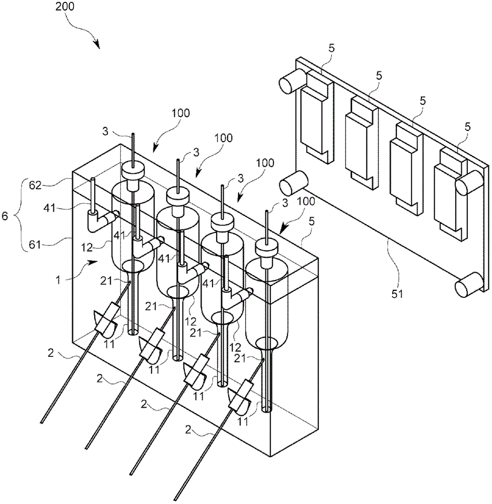 Sample liquid metering device