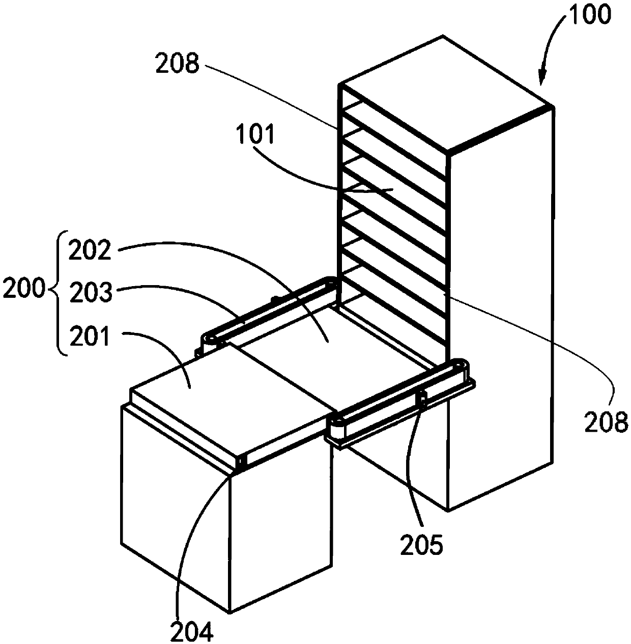 Three-dimensional tool magazine and conveying device thereof