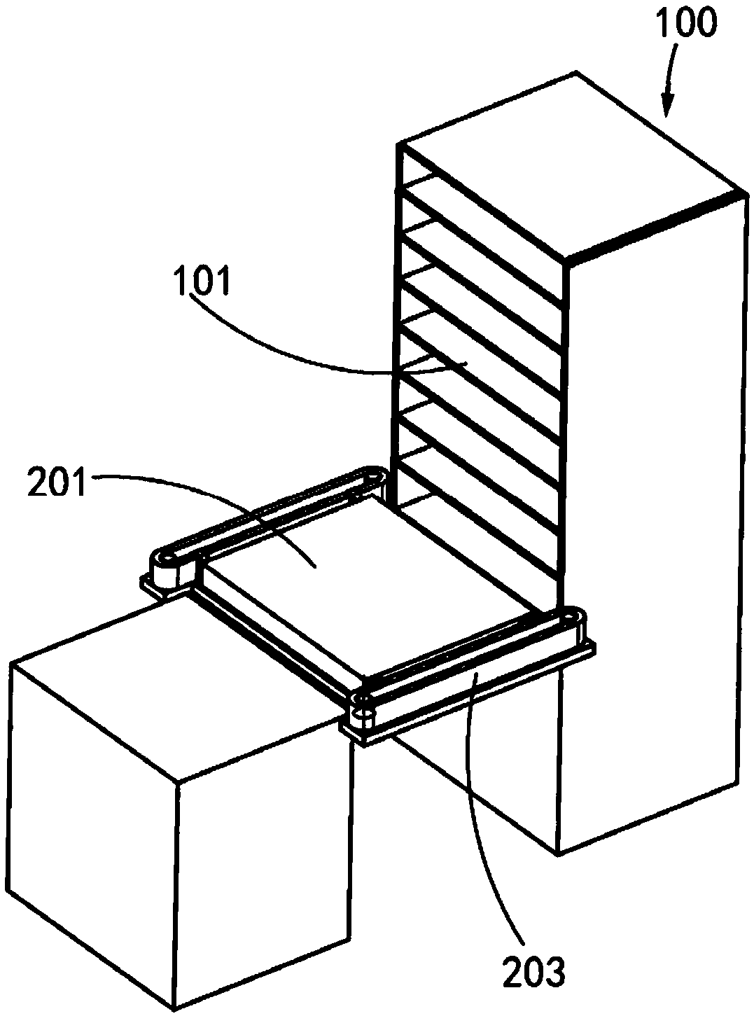 Three-dimensional tool magazine and conveying device thereof