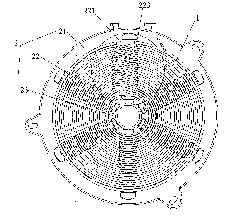Coil disc for electromagnetic cooker and coiling method thereof