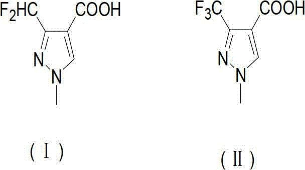 Preparation method of 3-difluoro-methyl pyrazole-4-carboxylic acid and 3-trifluoro-methyl pyrazole-4-carboxylic acid
