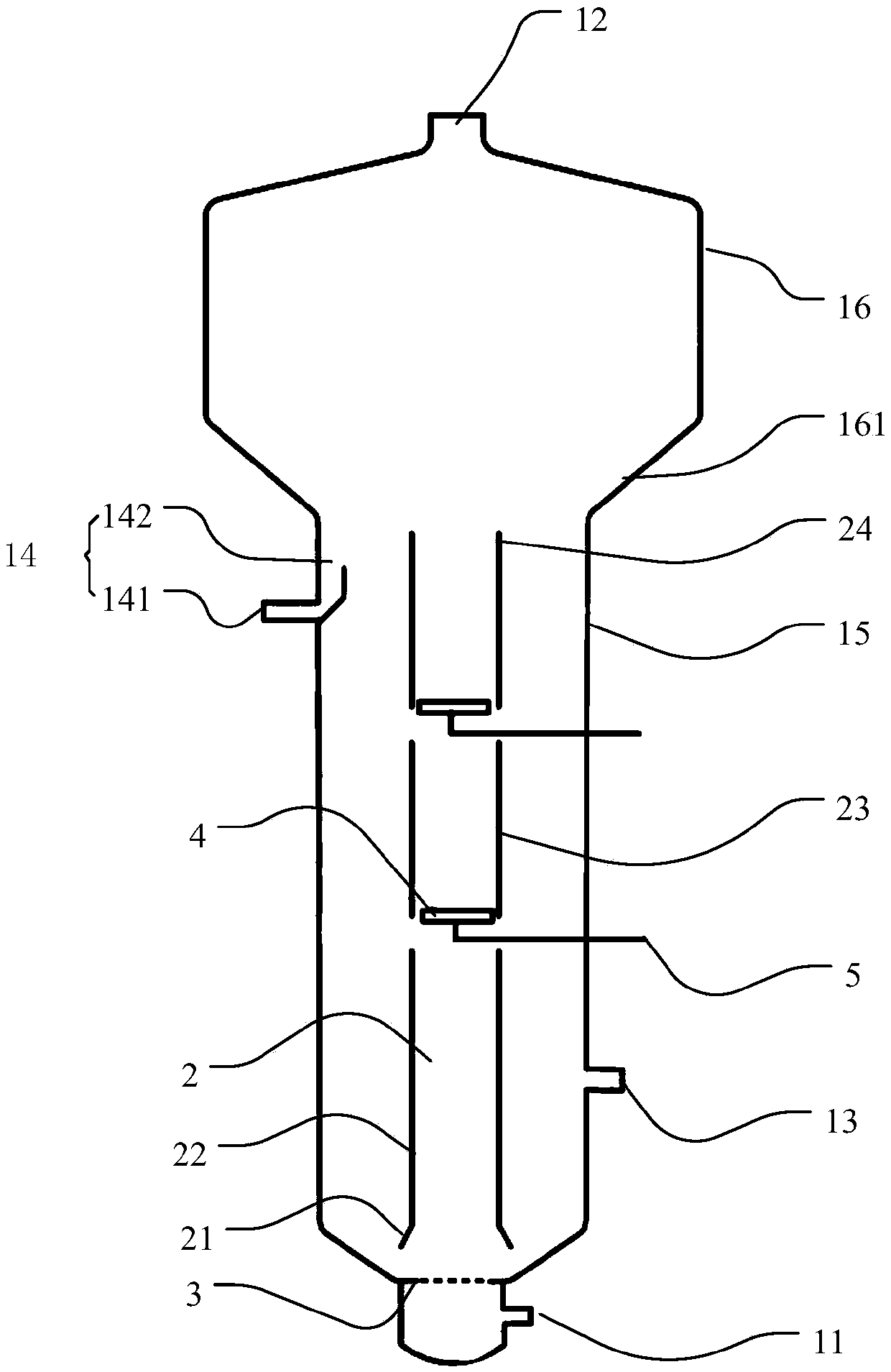 Gas-solid fluidized bed calcination reactor