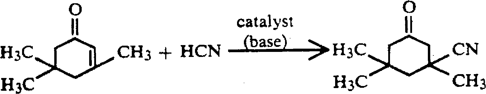Method for preparing 3-cyan-3,5,5-trimethyl cyclohexanone