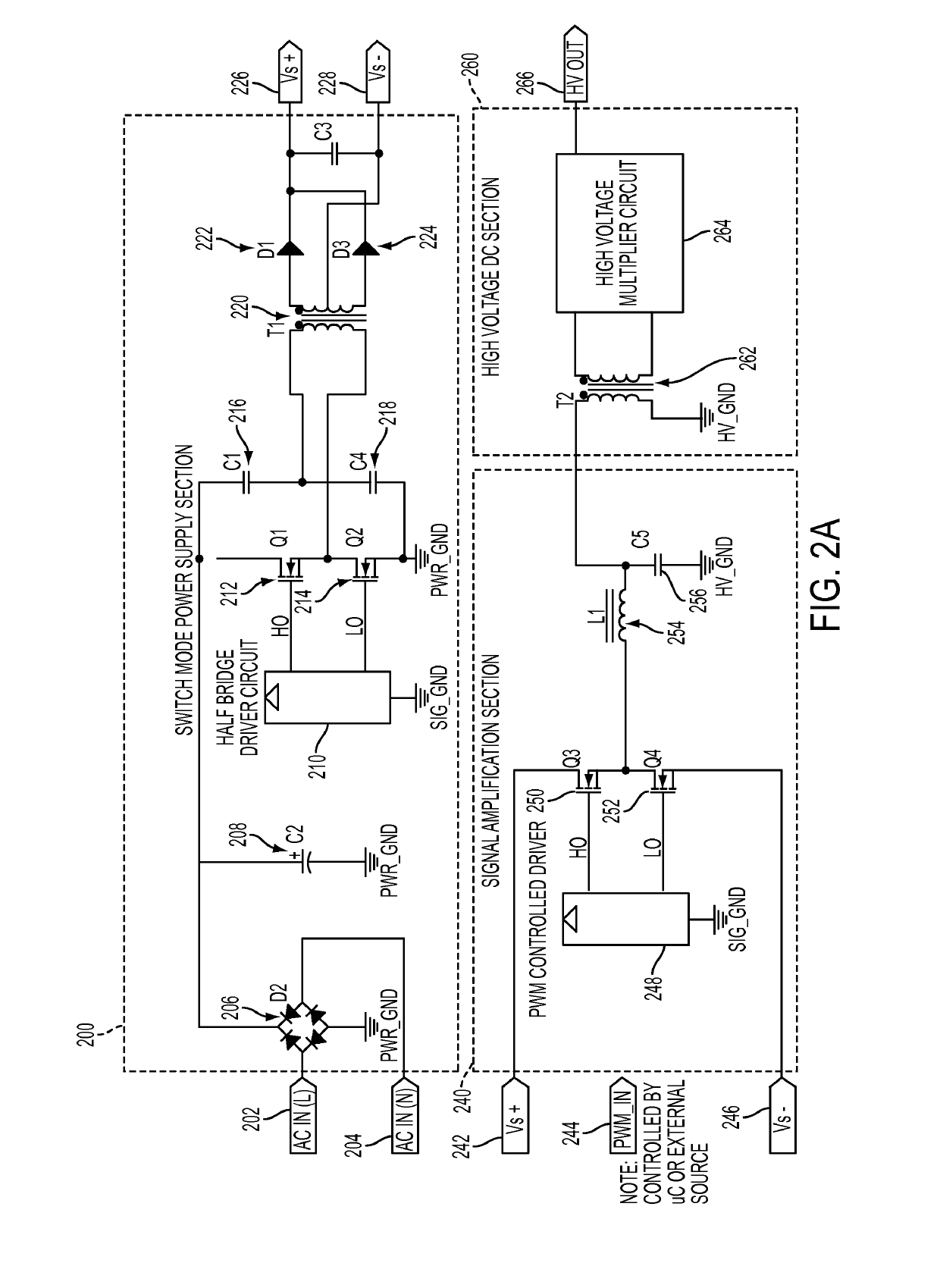 DC high potential insulation breakdown test system and method