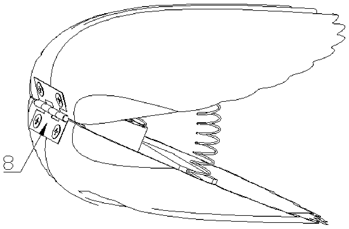 Underwater flapping propelling device