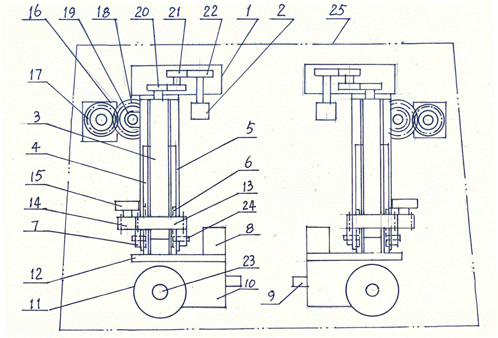 Automobile horizontal and vertical moving device