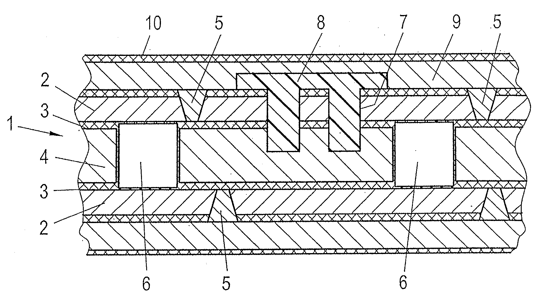 Method for producing a multilayer printed circuit board, adhesion prevention material and multilayer printed circuit board and use of such a method
