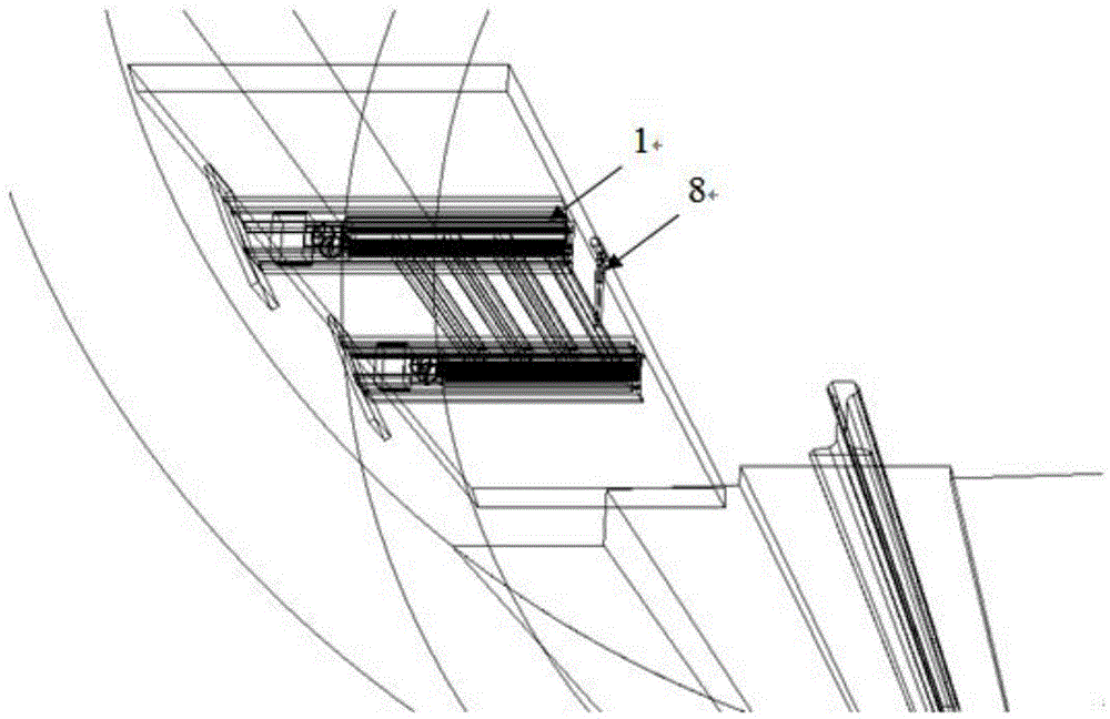 Telescopic evacuation platform stair for subway tunnel interval