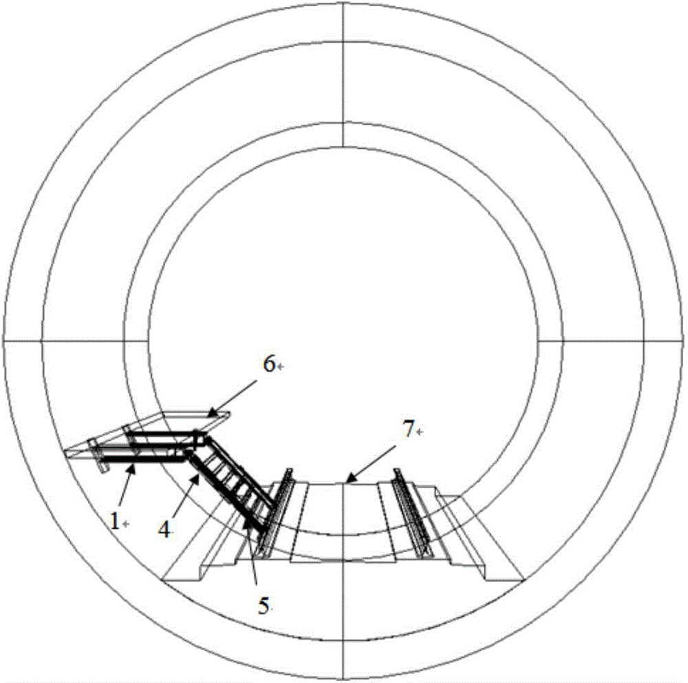 Telescopic evacuation platform stair for subway tunnel interval