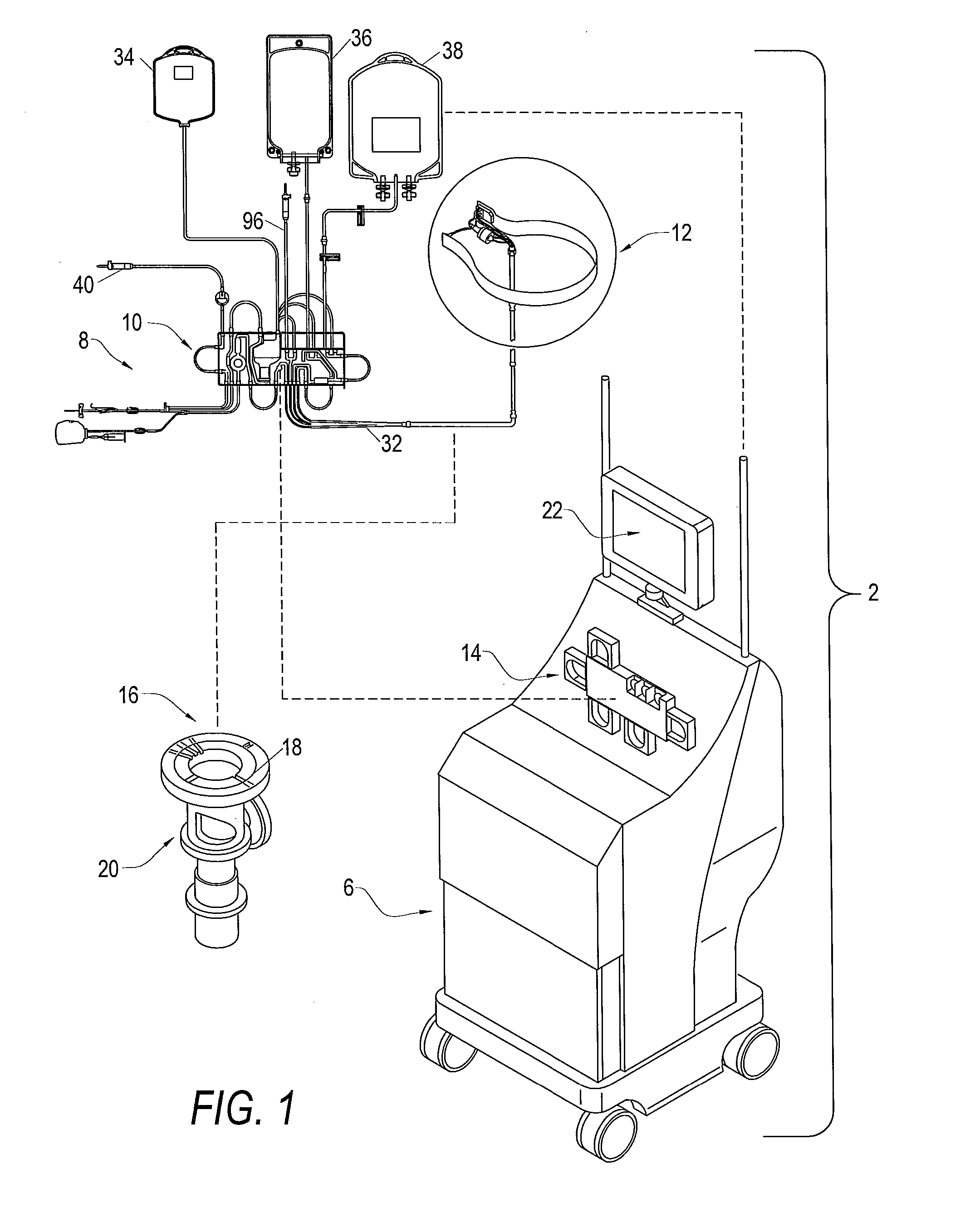 System for Blood Separation with a Separation Chamber Having an Internal Gravity Valve