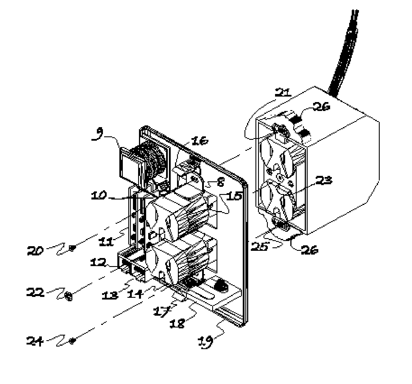 Apparatus that enables low cost installation of a secure and tamper proof assembly that accommodates lifeline support for power line communication devices