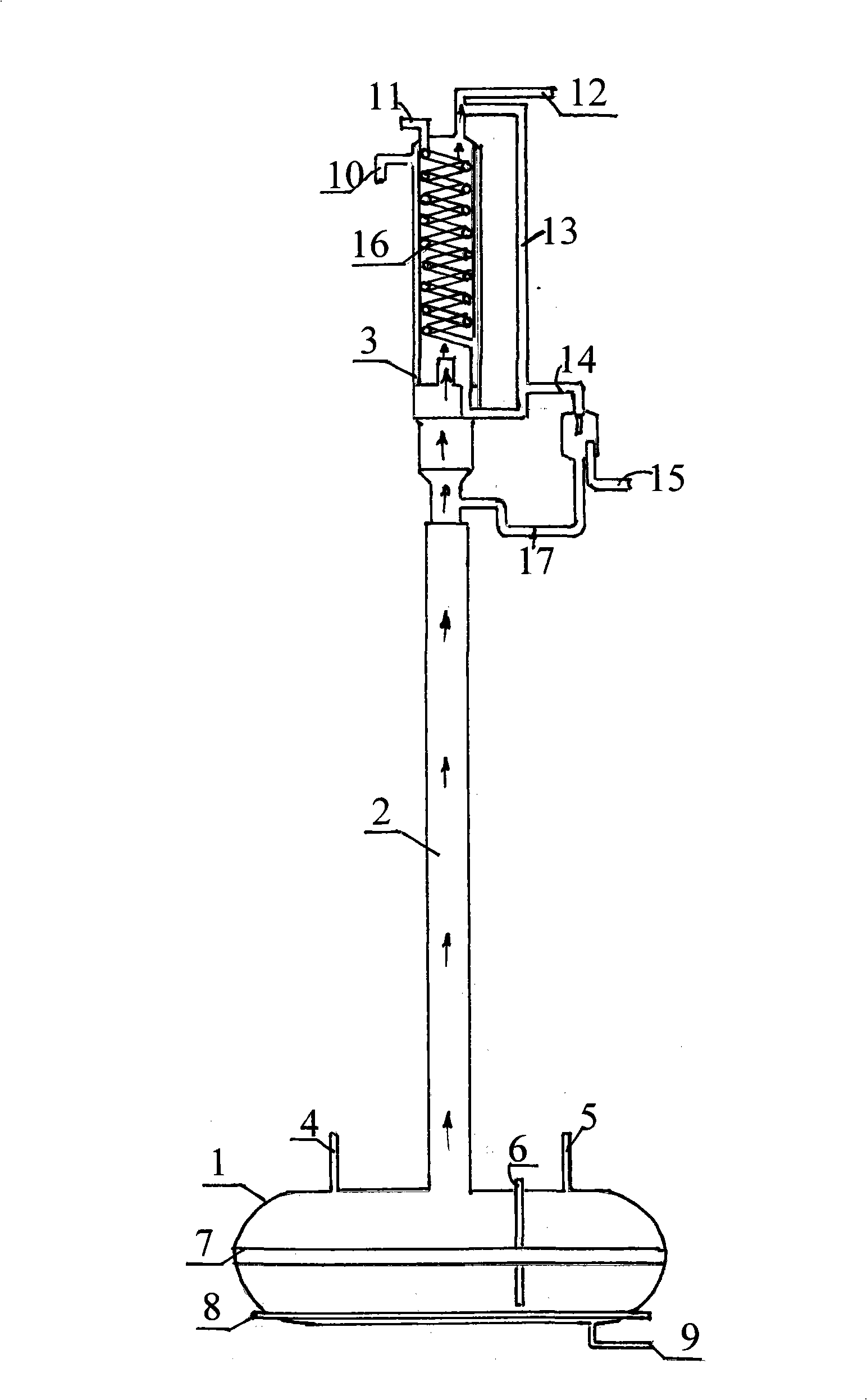 Rectification column for removing hydrogen containing foreign matter in germanic chloride