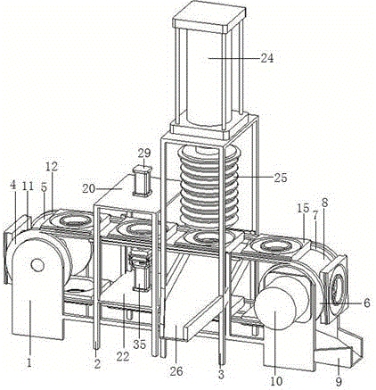 Air blowing type cooked egg shelling machine