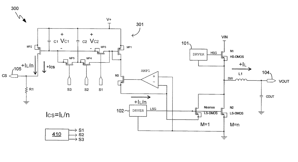 Current detection and averaging circuit for switching power supplies with a half-bridge switch circuit topology