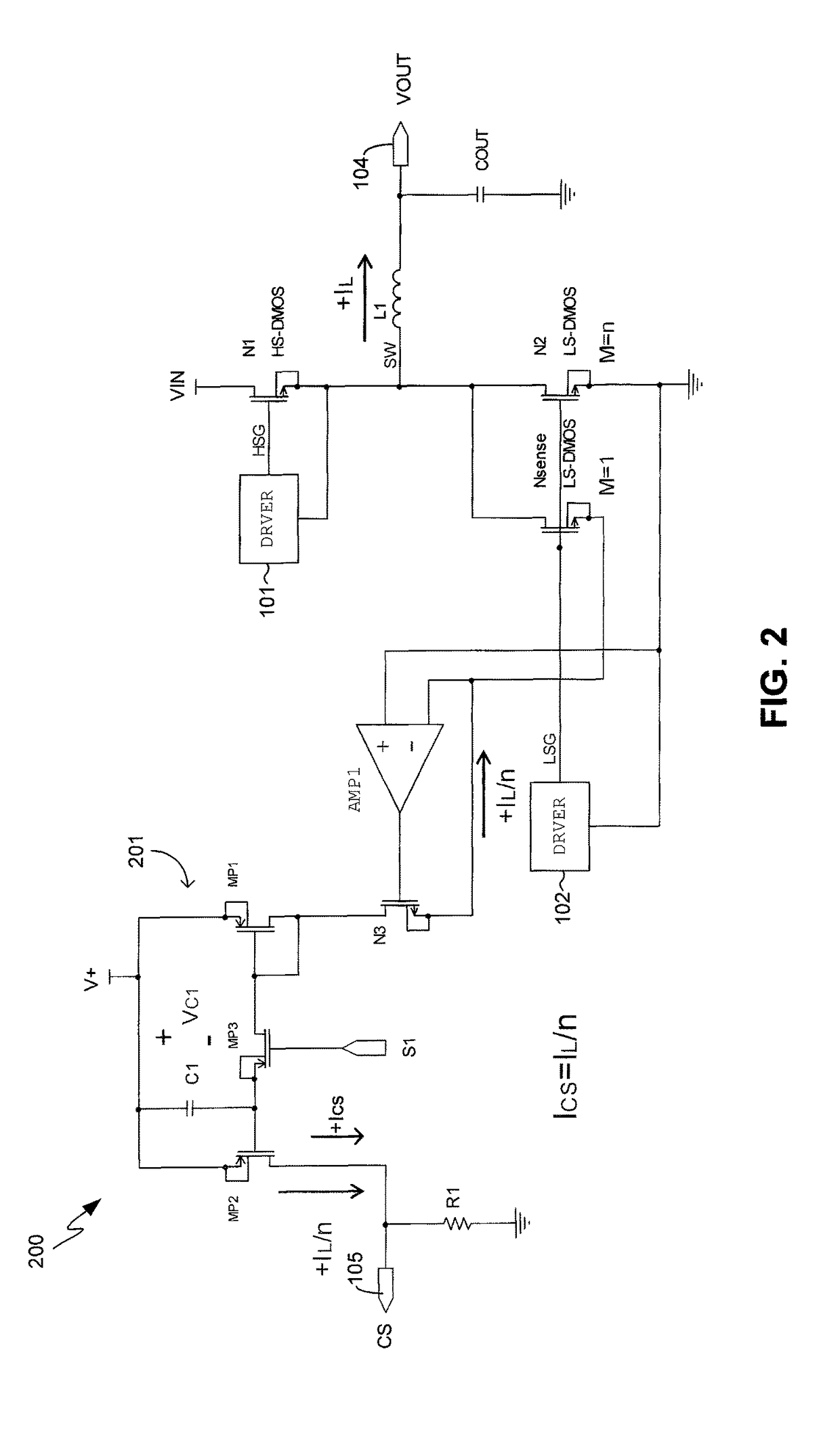 Current detection and averaging circuit for switching power supplies with a half-bridge switch circuit topology