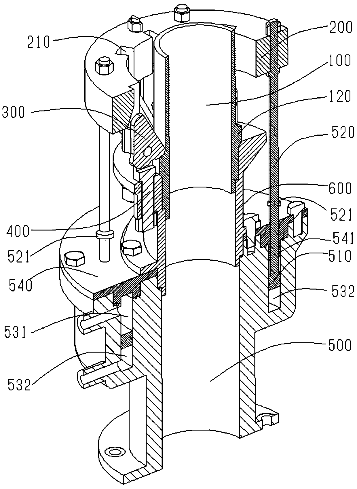 Rapid replacing device for wellhead blowout preventer