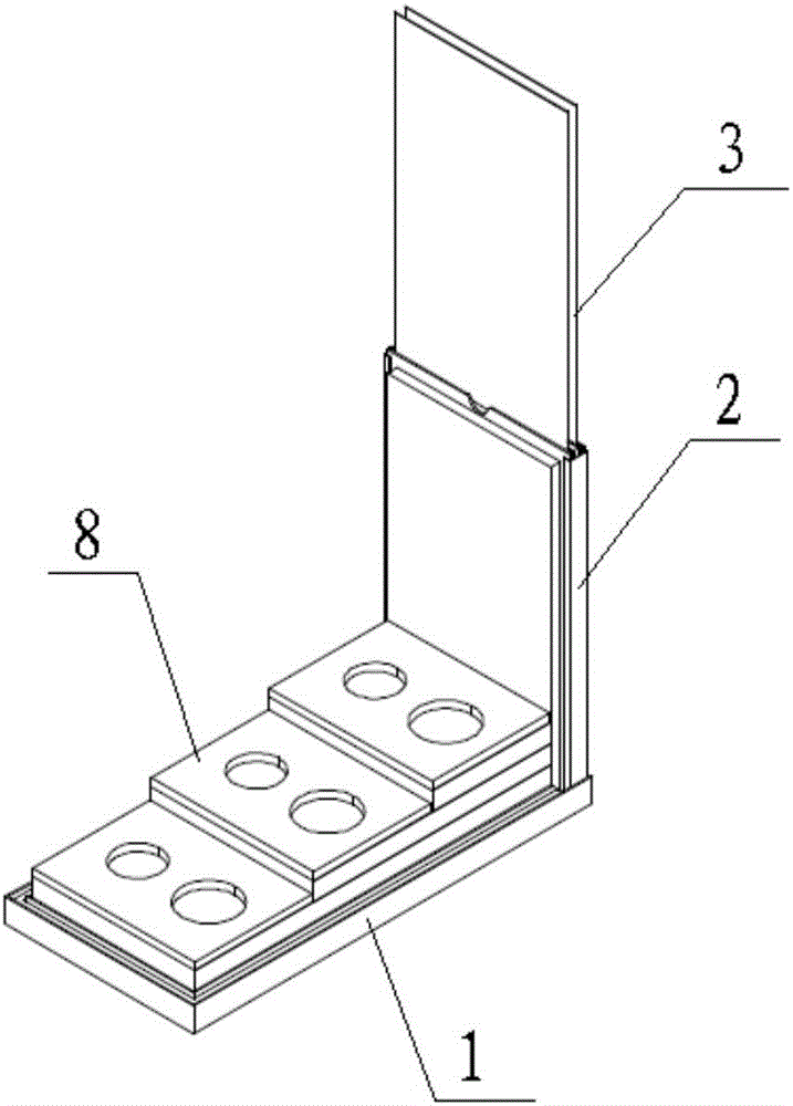 Display rack provided with LED panel light