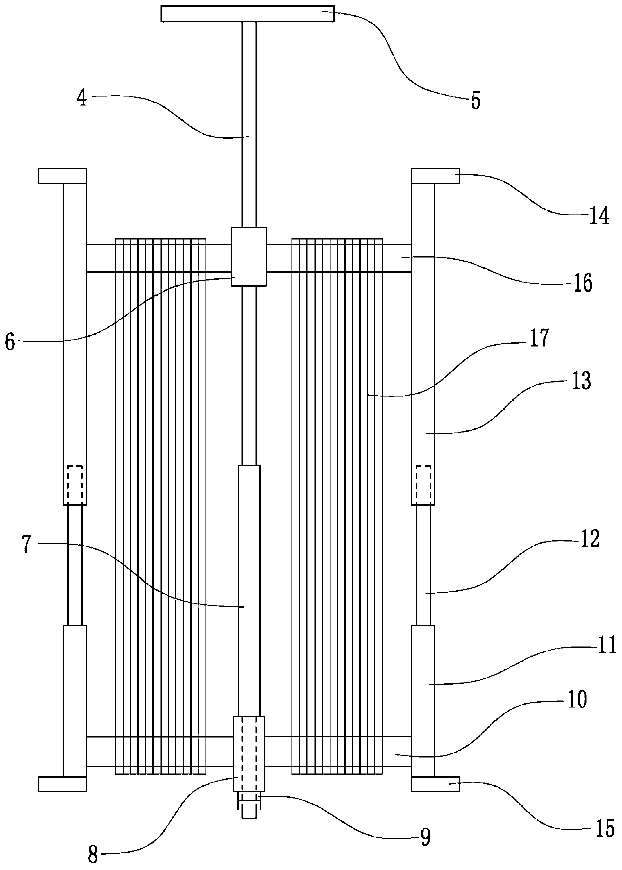 Mercerizing device for test room