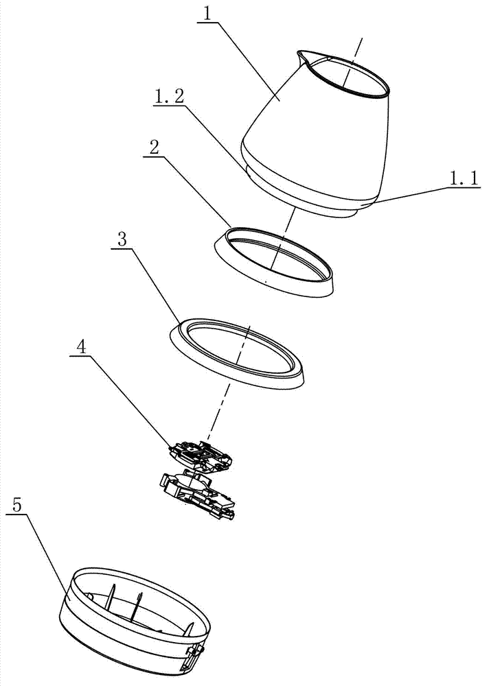 Electric heating glass kettle and assembling method thereof