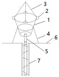 Double-sided superimposed shear wall cavity concrete pouring tool