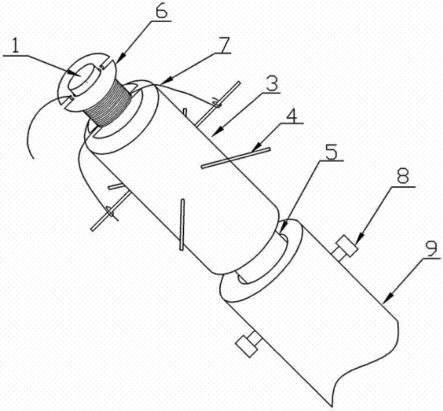 Fixing device of coil framework of miniature transformer and method for winding coils