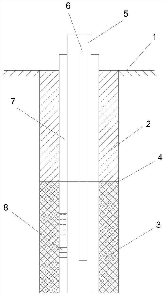 Underground water monitoring well and installation method