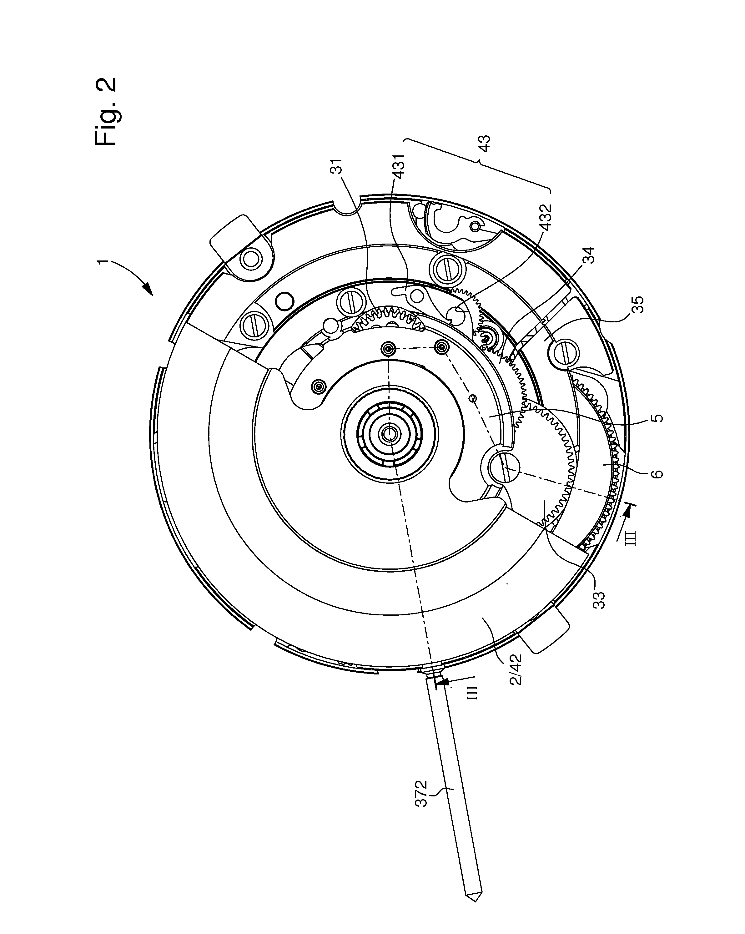 Timepiece movement fitted with a vibrating alarm