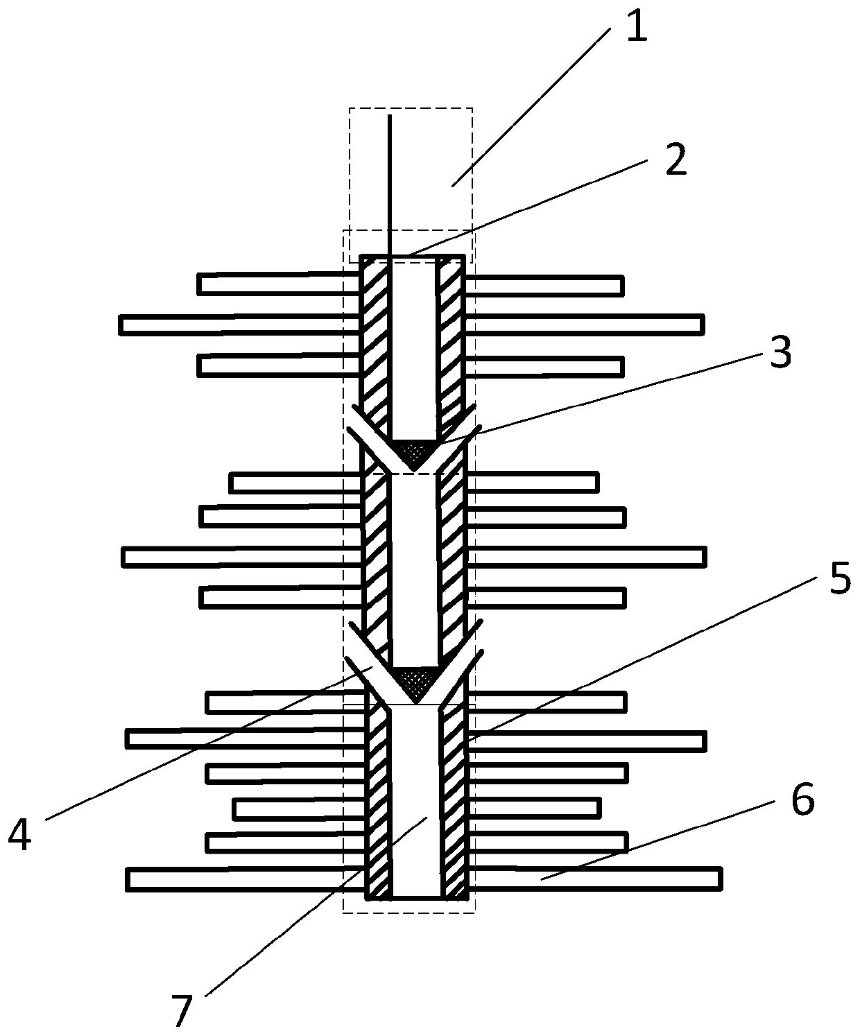 Recoil device and lightning conductor structure thereof