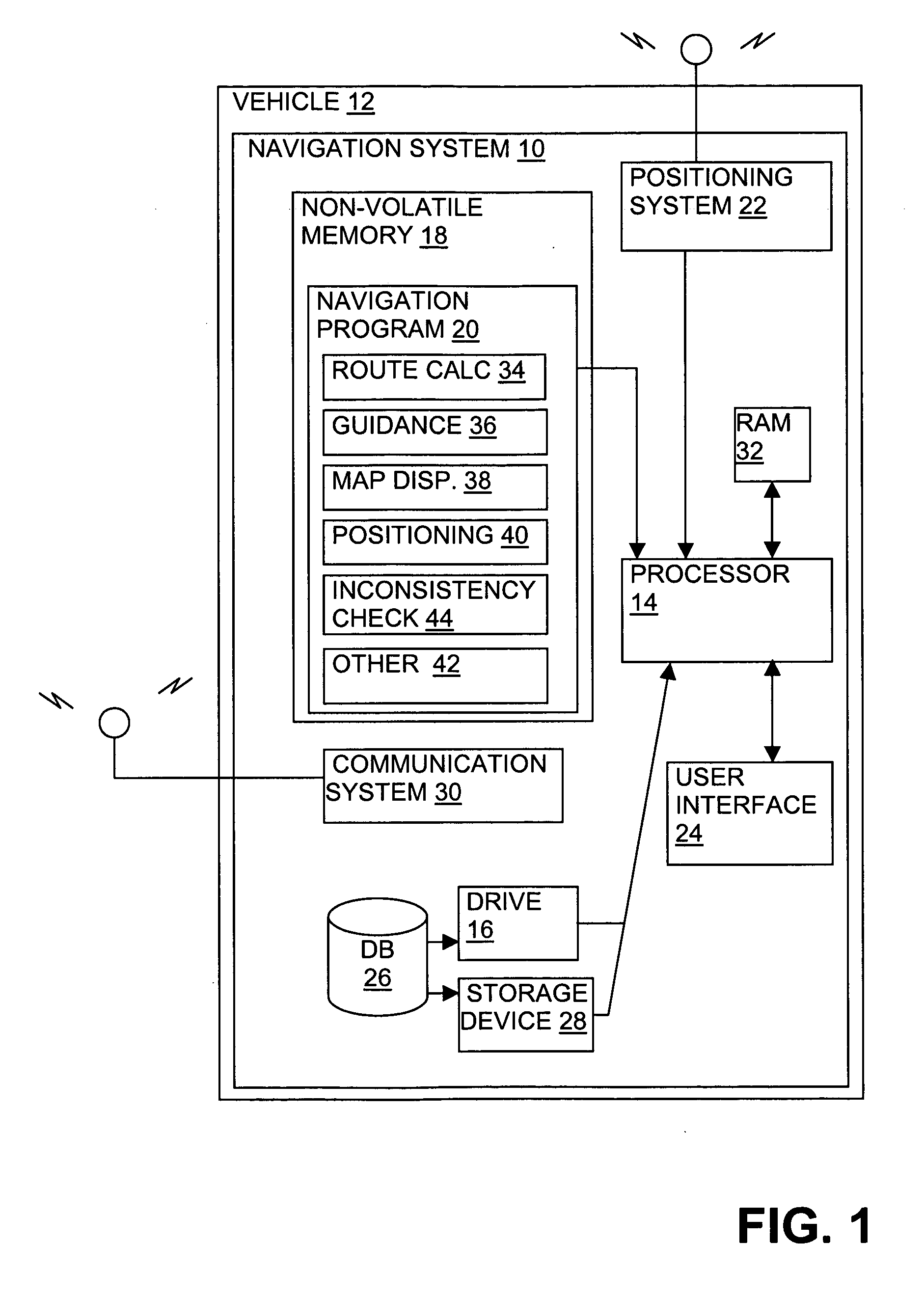 Method of operating a navigation system to report effects of updated portions of a geographic database